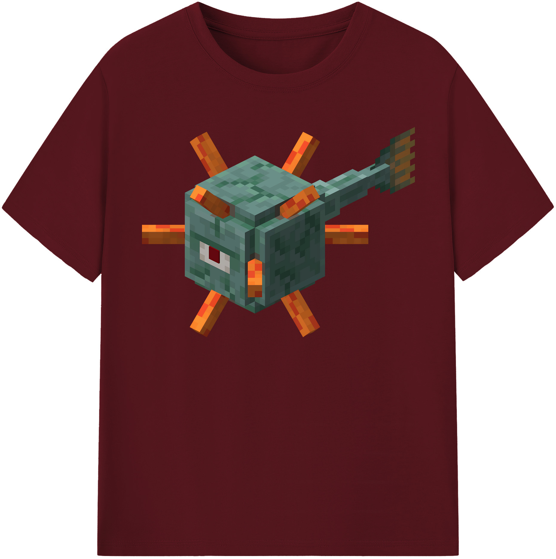 （画像用） マインクラフト ブロックの世界 Minecraft MC Block world 綿100％半袖Tシャツ（フロントプリント）